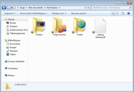 Dossier partagé par internet