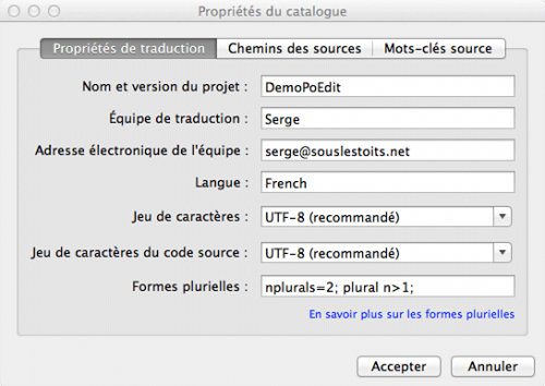 Catalogue Poedit