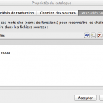 Mots clés Poedit